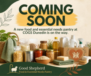 Good Shepherd Food & Essential Needs Pantry opening soon at COGS Dunedin.